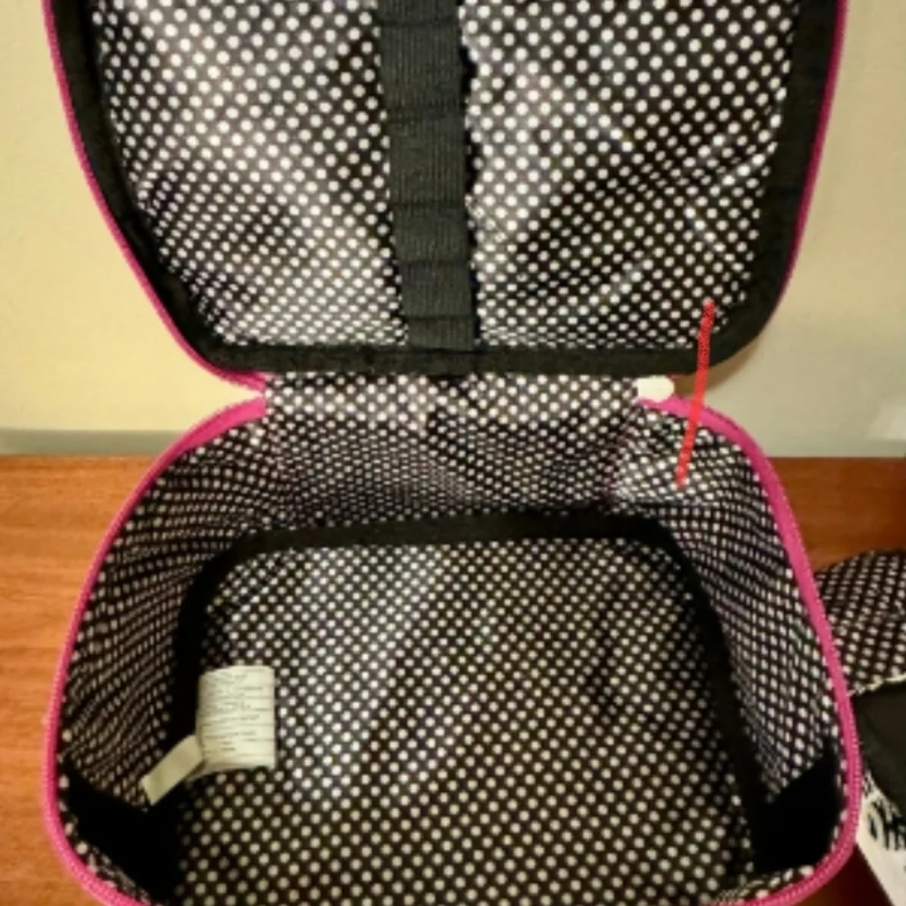 Caboodles soft sided nail valet/tote/case pink matallic Sparkle NEW